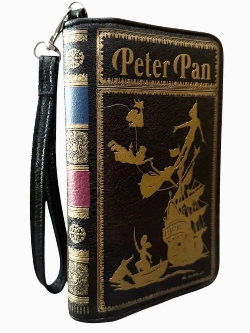 Disney Peter Pan Black and Gold Wristlet NWOT - Picture 2 of 4